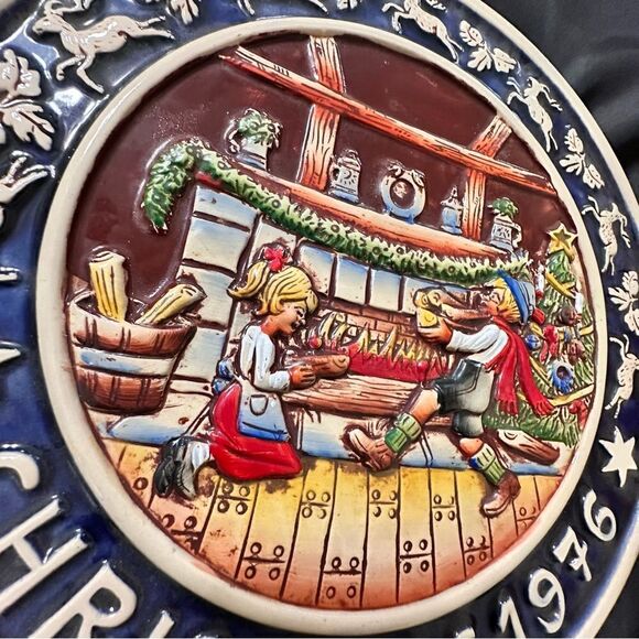 Vintage Schmid Christmas 1976 Genuine Bavarian Plate Limited Edition - Picture 8 of 9